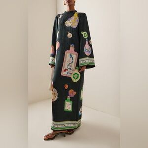 Alemais Royal Satin Maxi Dress Size 6